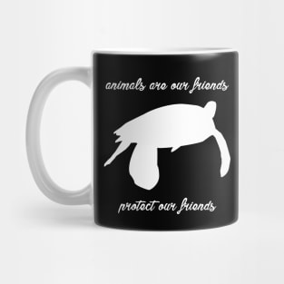 protect our friends - sea turtle Mug